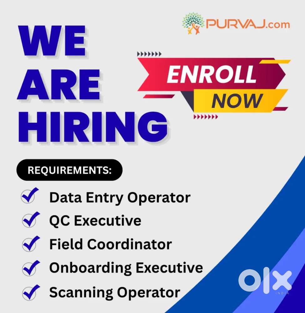 Hiring Freshers, Experienced Candidate for our Project Purvaj_com