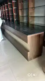 GLASS WALL MOUNTED RACKS,  GRANITE TABLE