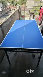 GYMNCO Mini Wood Table Tennis Table 6x3 ft with Wheel