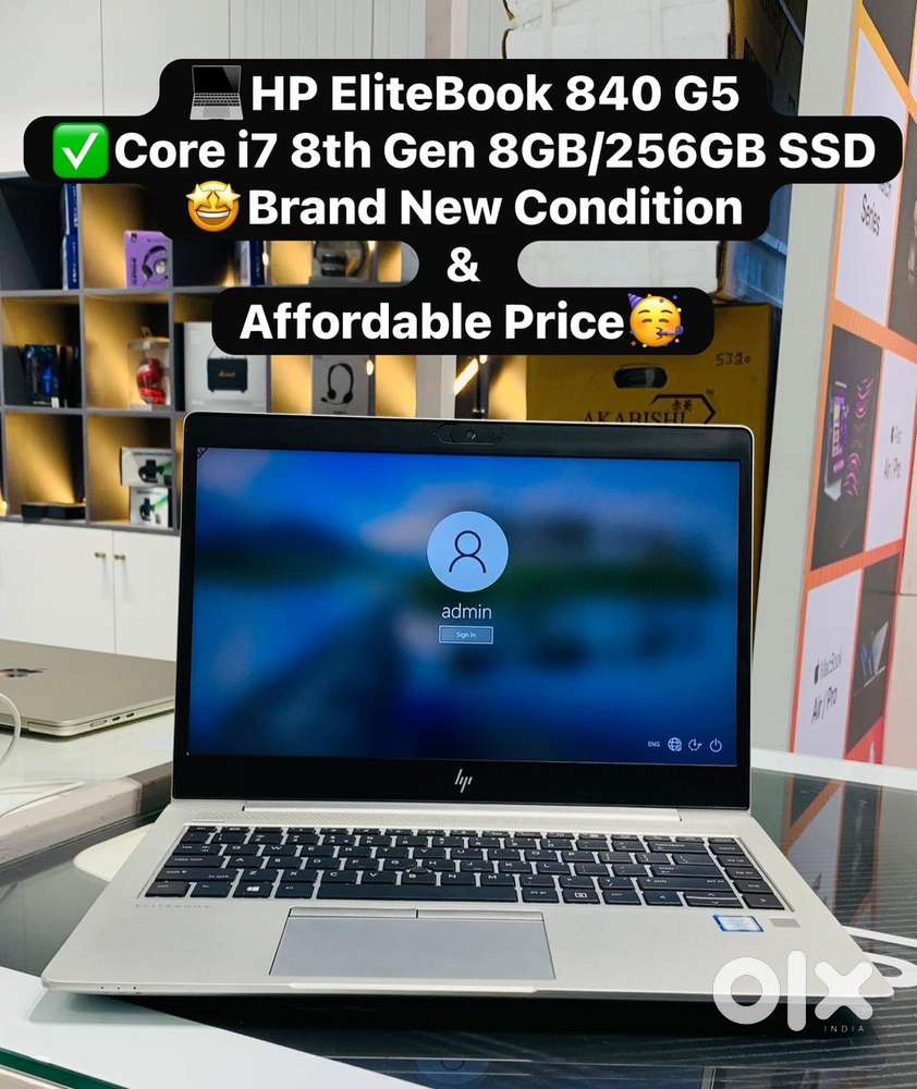 HP ELITEBOOK 840 G5 Core i7 8th Generation 8GB/256GB SSD Price- 25,500