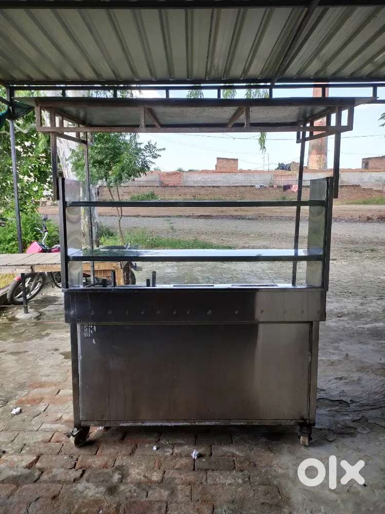 Stainless steel Food stall Cart (Heavy) Price (Negotiable)
