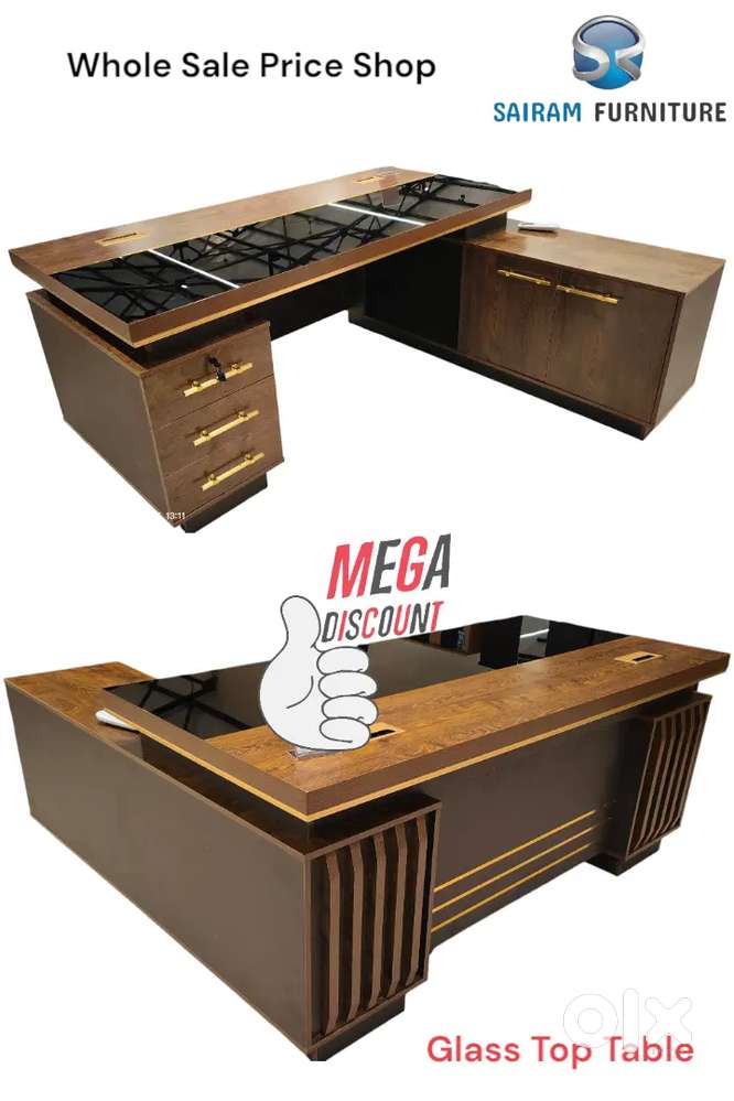 SAIRAM FURNITURE new executive office table with side unit offer sale