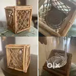 Brand new candle stand with clear inflammable glass.