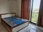 3bhk semi furnished flat good location.