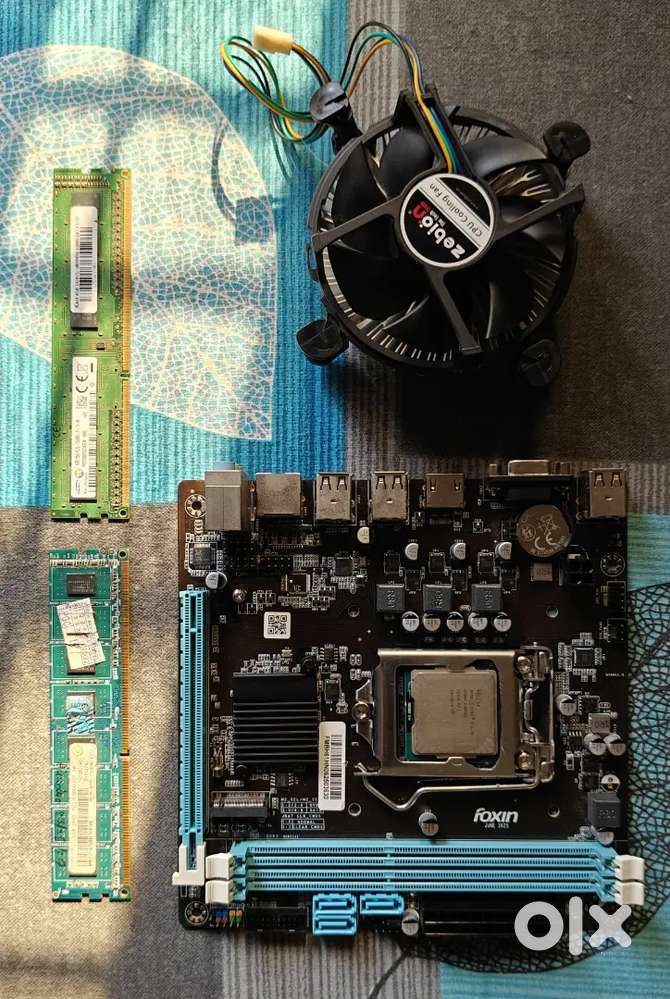 MOTHERBOARD , i3 Processor, 8GB RAM, Cpu Fan