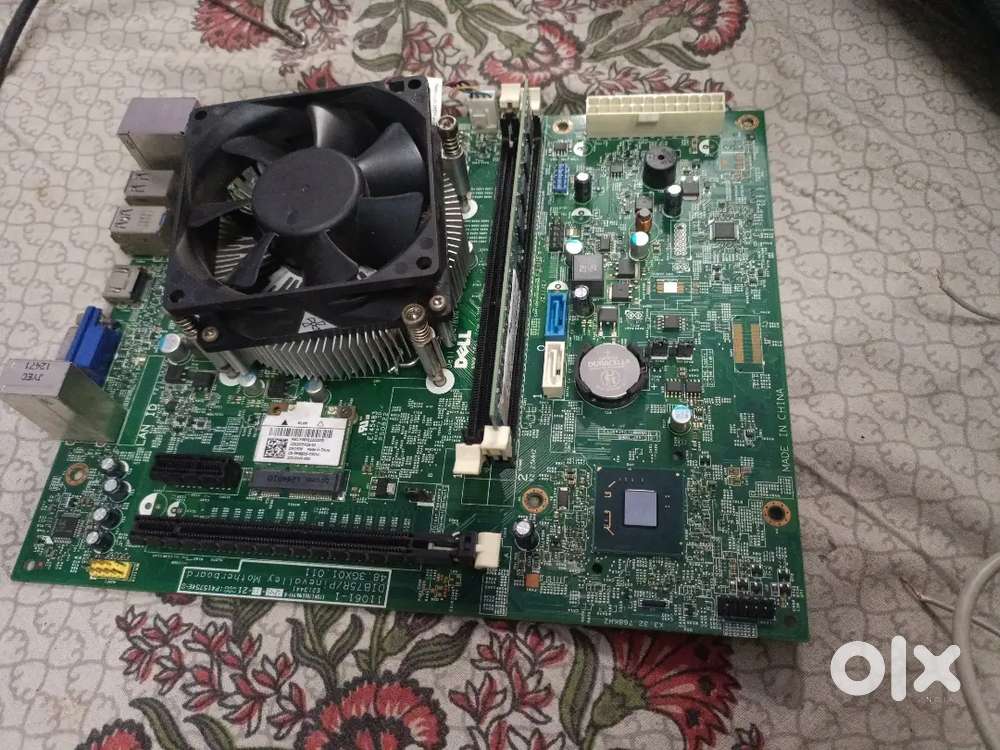 Motherboard with processor and ram