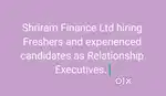 Shriram Finance Ltd hiring as Relationship Executives