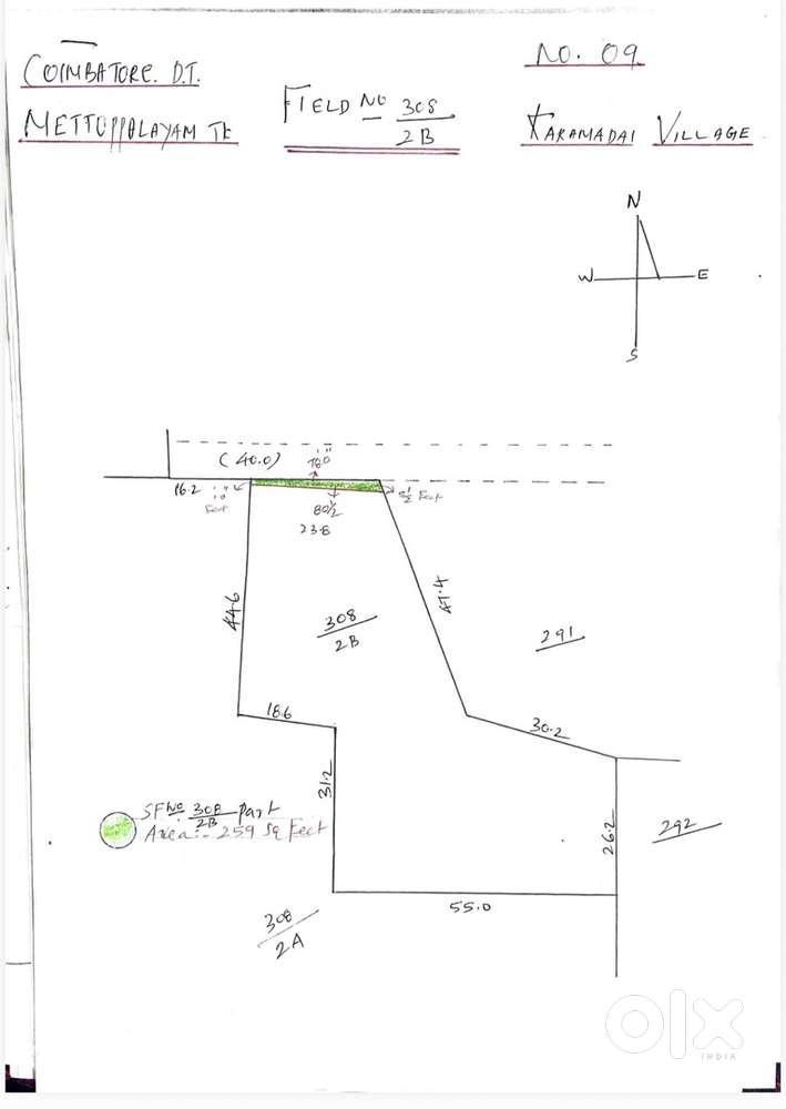 78 cent land for sale near teachers colony karamadi