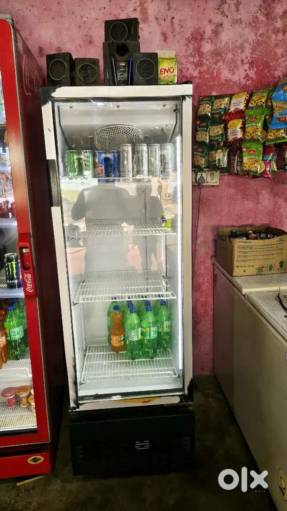 Transparent fridge and deep fridger 350ltr