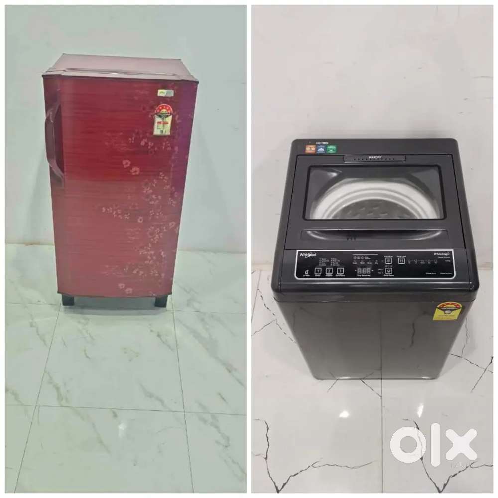 Godrej single door 5star refrigerator and whirlpool top load machine