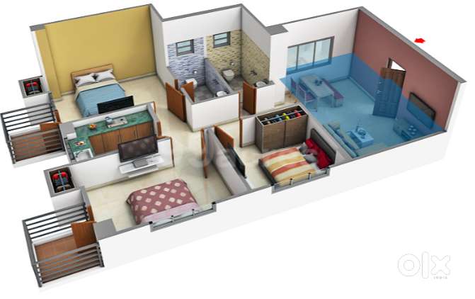 3BHK flat for rent in Jalukbari, Guwahati