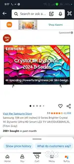 Samsung 43 inches 4k ultra hd tv new seal piece