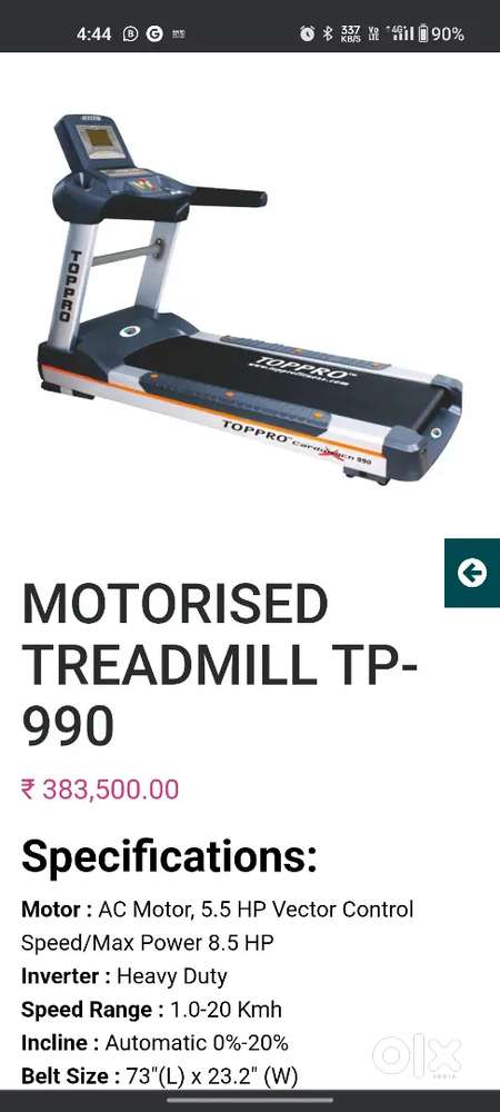 Toppro Commercial Treadmill tp990