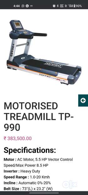 I want to sale Toppro new condition Treadmill only 3 months old fully commercial in brand new condit...