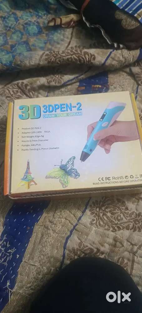 Blue colour 3d pen