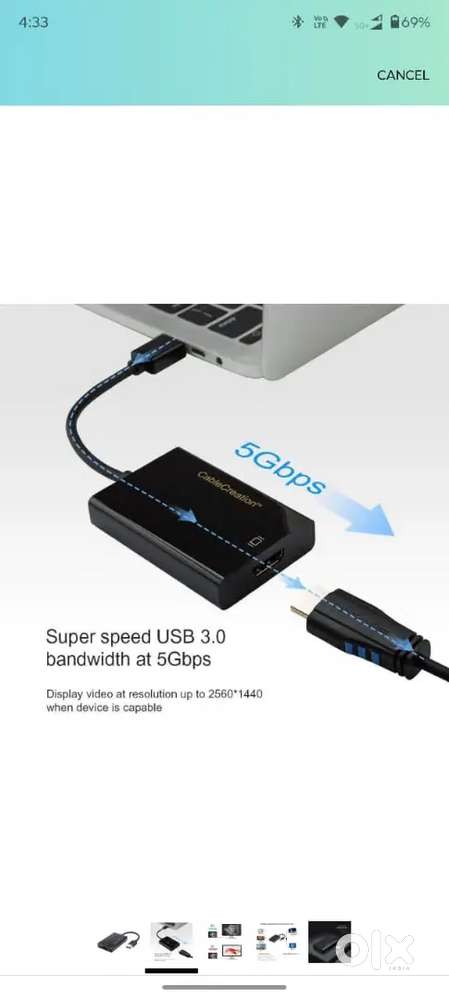 Cable Creation USB 3.0 to HDMI with Display Link Chip