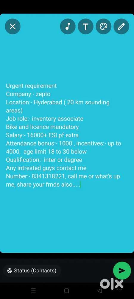 Inventory associate in zepto medipally