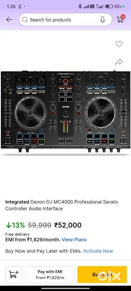 DJ Denon brand Console mixer