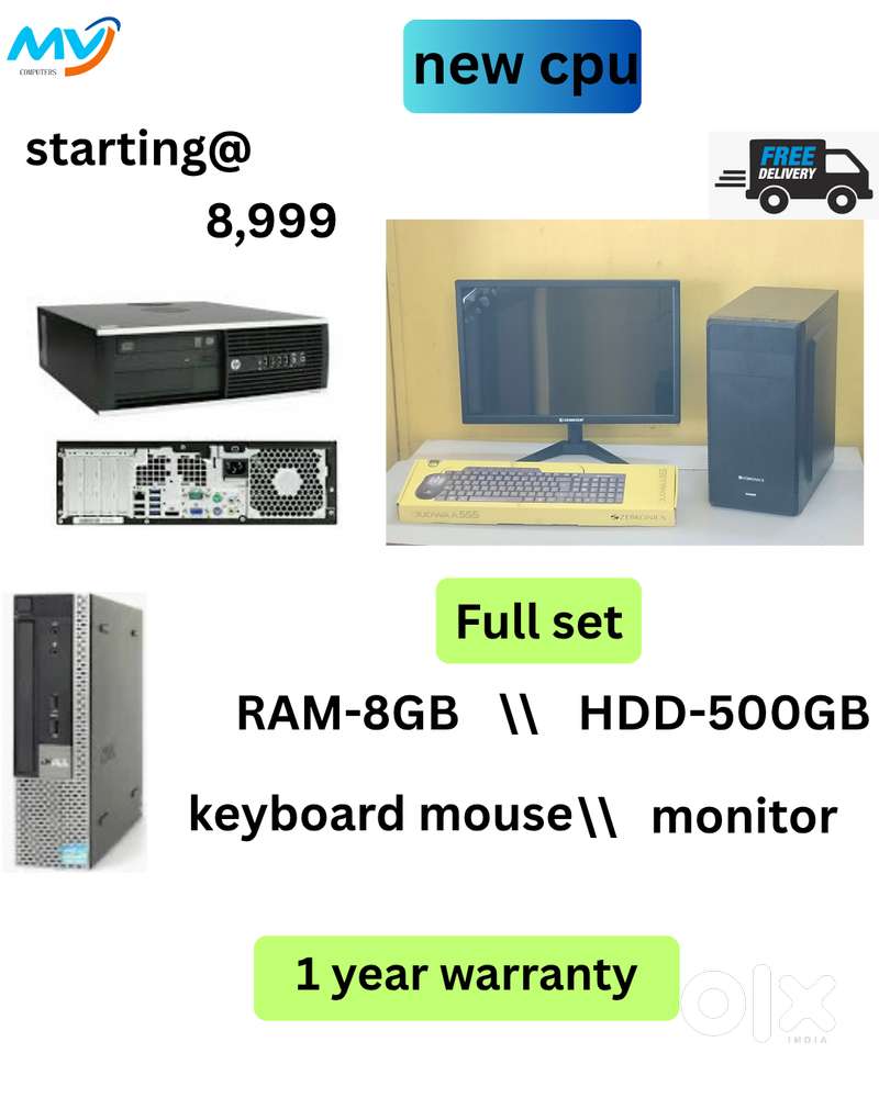 Hard Disk - 500GB  2GB Graphics  Full Set  Free Demo Installations
