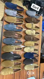 Branded Sued leather loafers