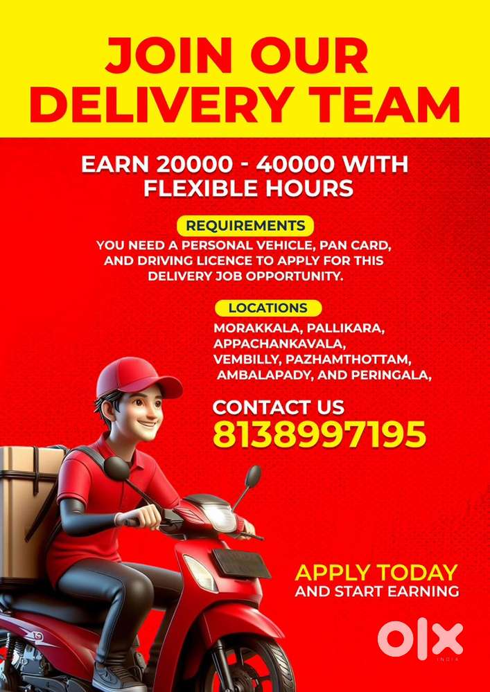 We’re Hiring! Delivery Staff (Male & female)