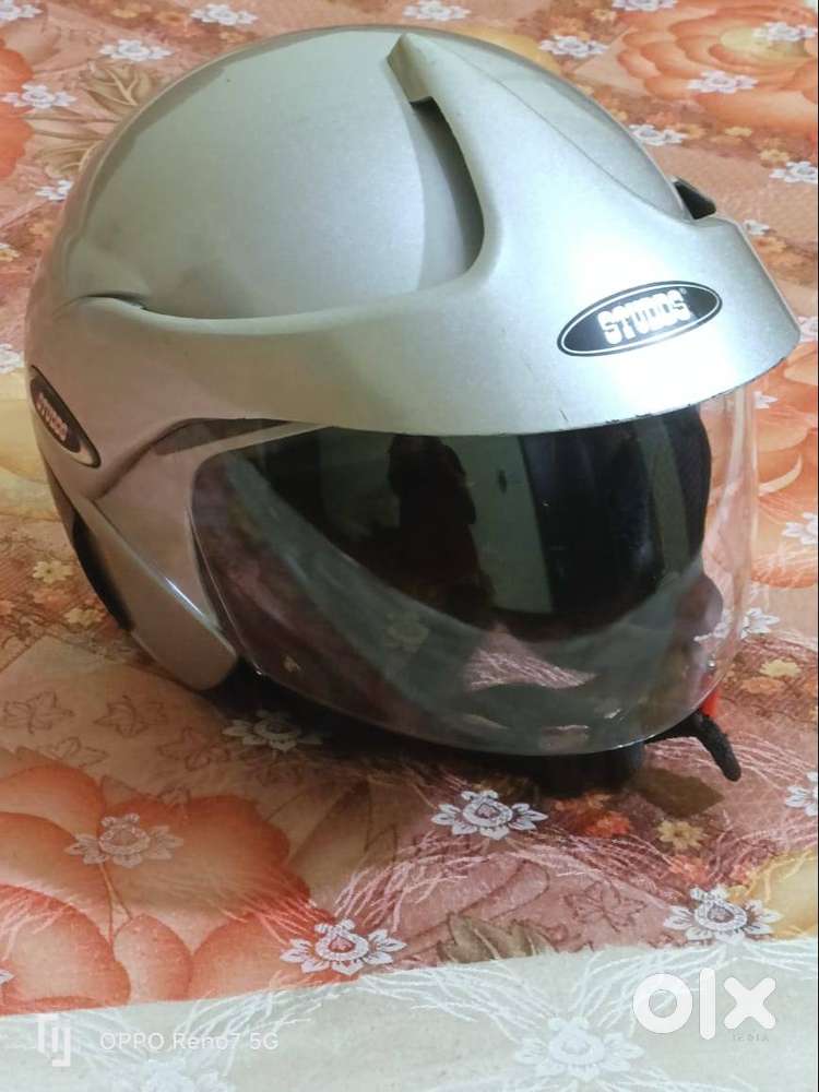 Studds Metal Helmet with Windshield
