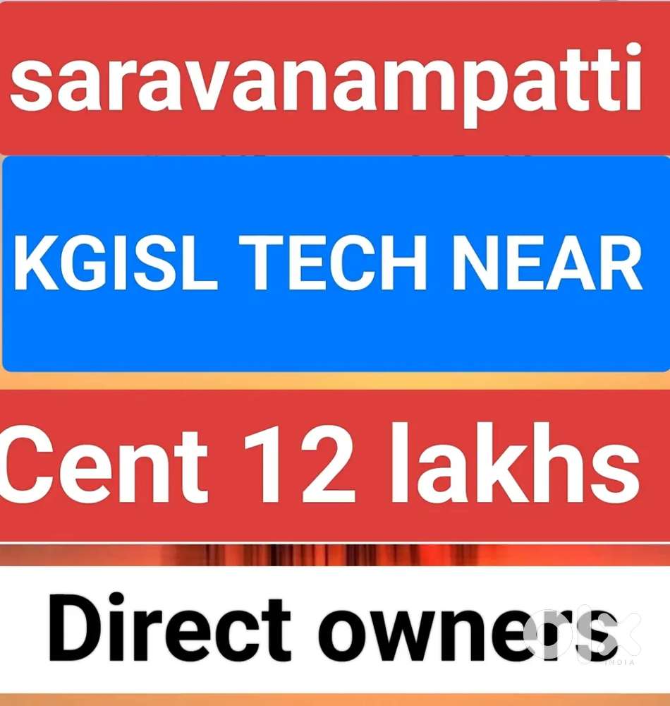 Saravanampatti kgisl tech near dtcp site for sale