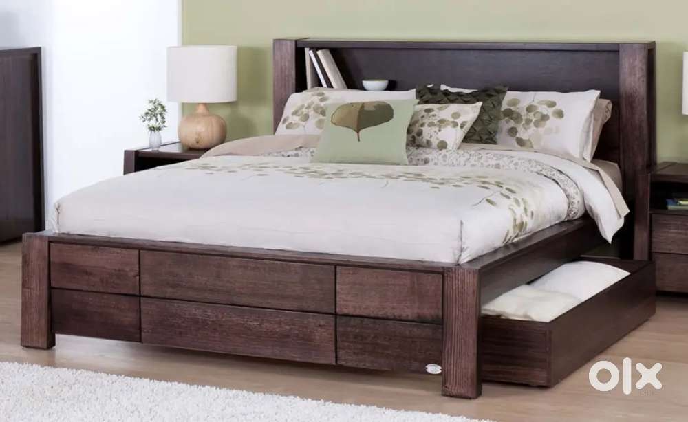 Brand new solid wooden storage double bed