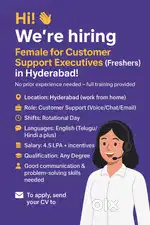 Customer support Work from home(only females)