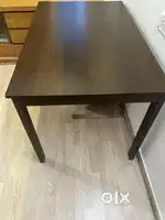 4 Seater wooden dining table with 4 chairs