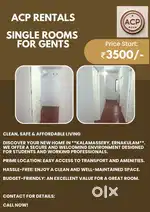 Accommodation for Gents-Single Rooms, Bachelor Accommodation