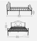 Peppeefry Queen Sized Iron Rod Bed for Sale (with/without Mattress)