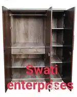 New three door wooden almirah wardrobe