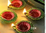Multi color Diya candles