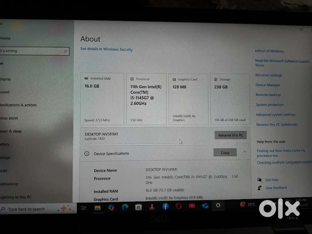 Dell Laptop sell urgent only 6 month use Prize 20,000