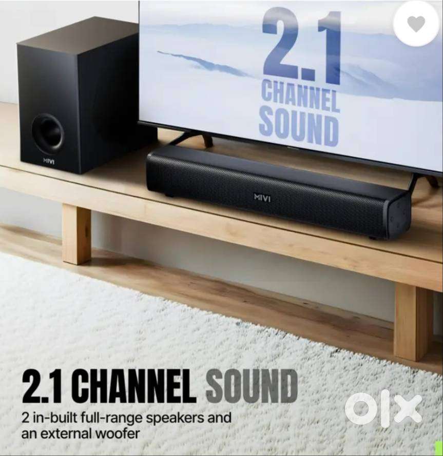 Mivi Fort Sonic X80 Soundbar, 2.1 Channel, Multi-Input & EQ Modes, BT