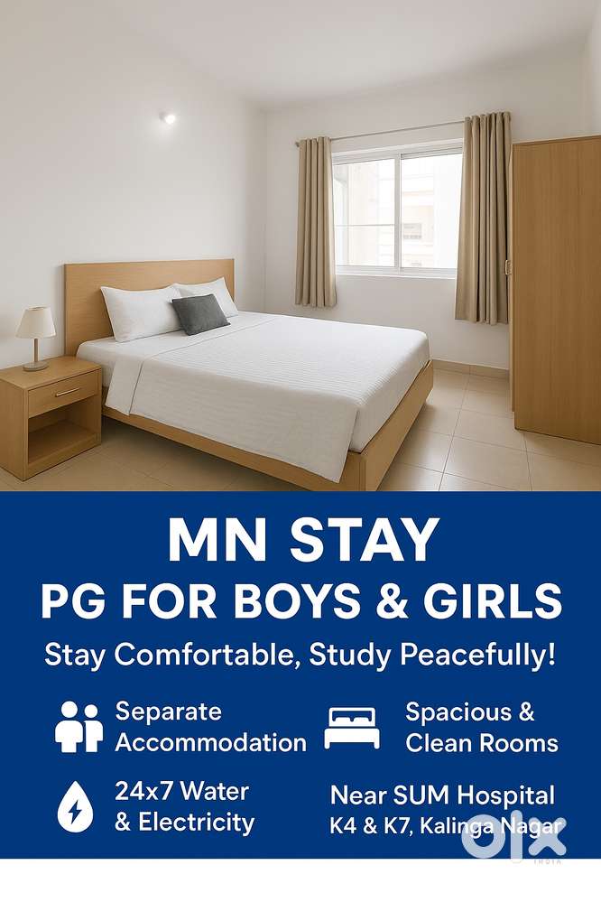 Comfortable PG for Boys & Girls near SUM & K4, K7 Kalinga Nagar.