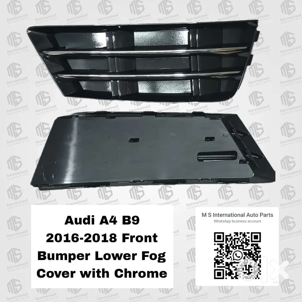 Audi A4 B9 Front Bumper Lower Fog Cover with Chrome 2016-18