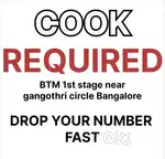 Urgent cook required