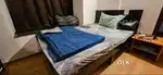 Bed with premium mattress