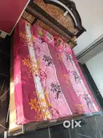Wooden bed fancy look with three storage box