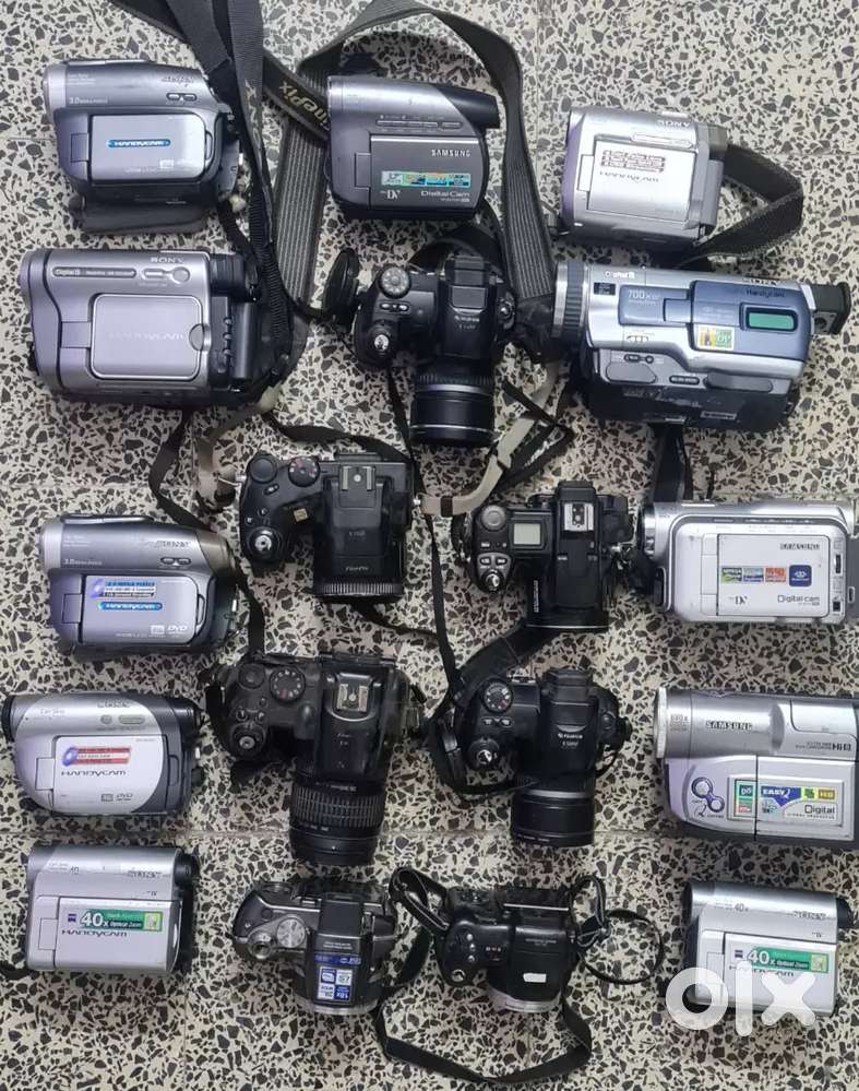 Sony handycams, antique camera lot for sale