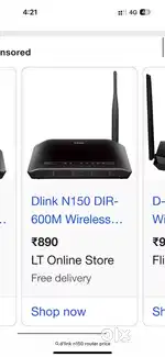 Dlink N150 Interner Router repeater for JIO AIRTEL fiber chk descripti