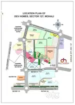 120 Gaj ka plot sale keliye location sector 127 kharar landran