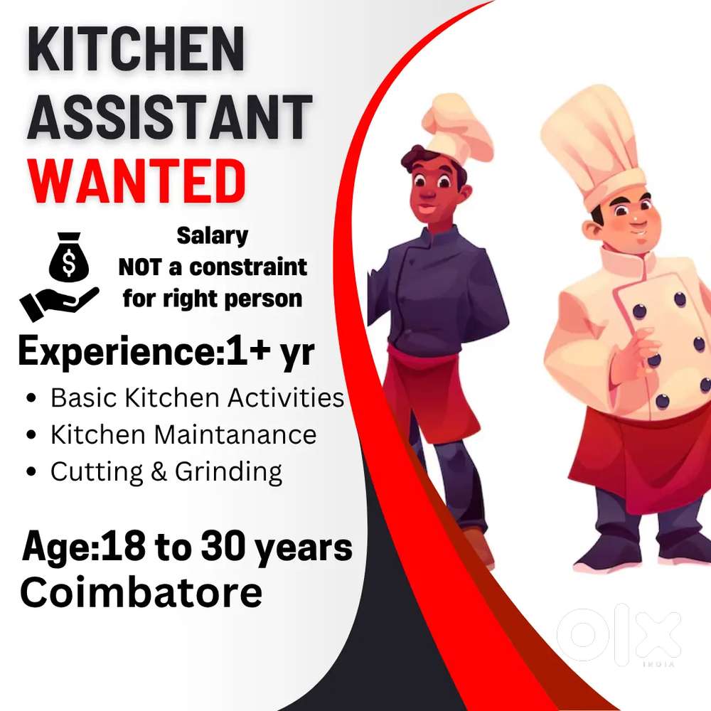 Kitchen Assistant wanted for restaurant in coimbatore