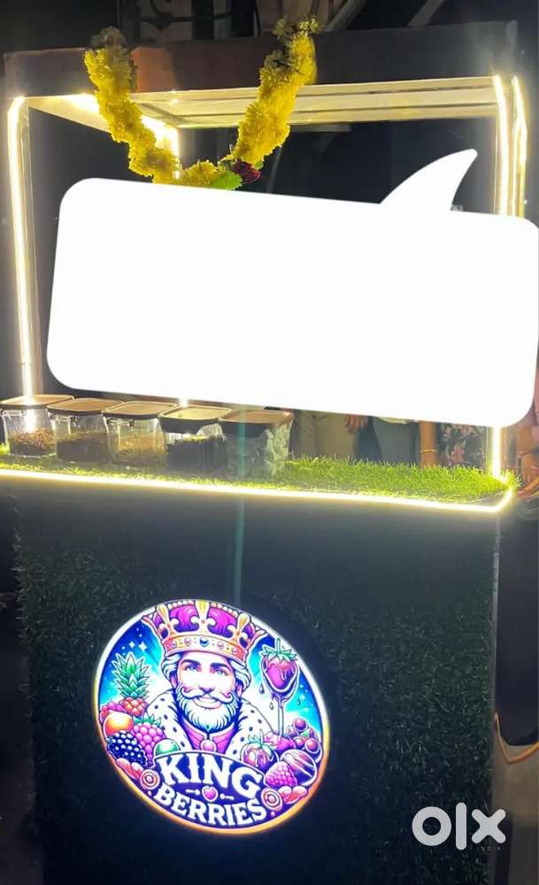 Food cart fruit and chocolate cart