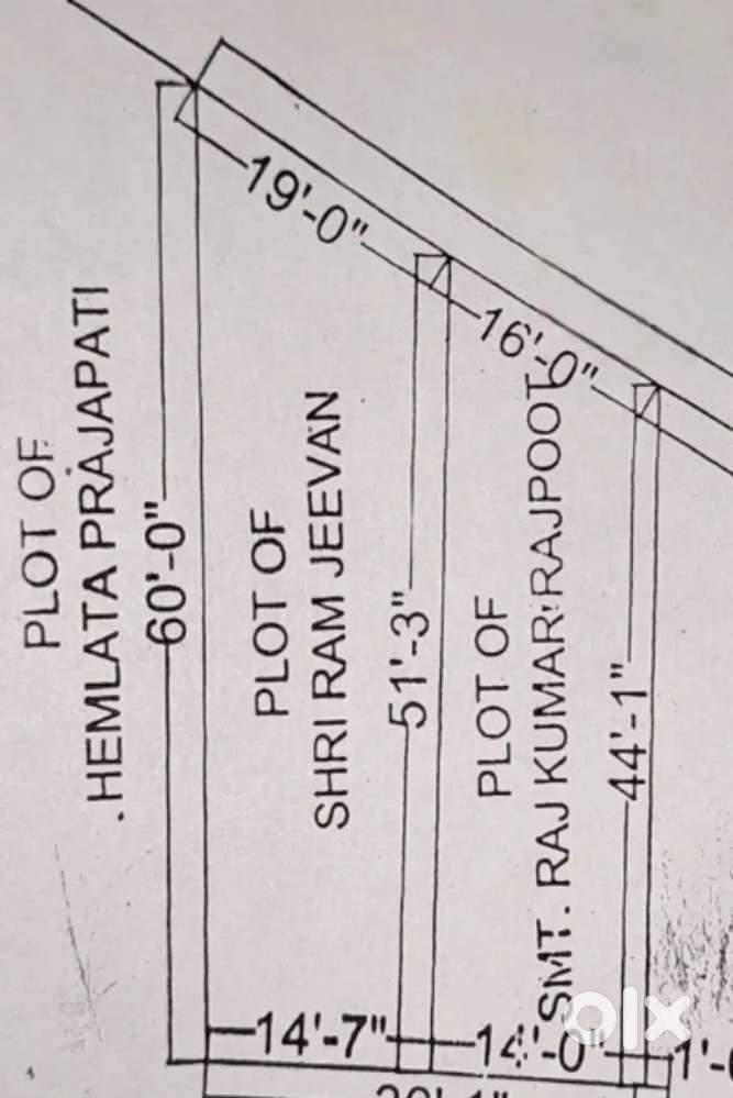 30 ft wide road, west facing