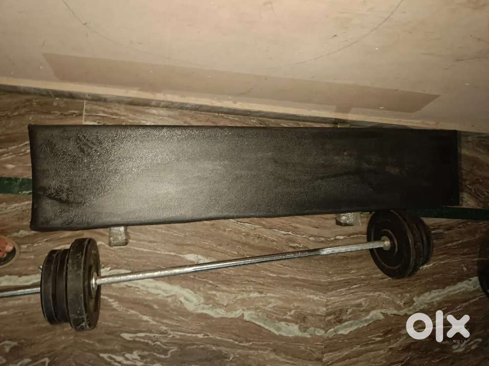 Brand new Gym Bench with 18 kg Rubber plate and 7 kg steel rod