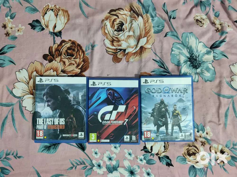 PS5 God of War ragnorok. Last of us 2 and Grand turizmo Cd