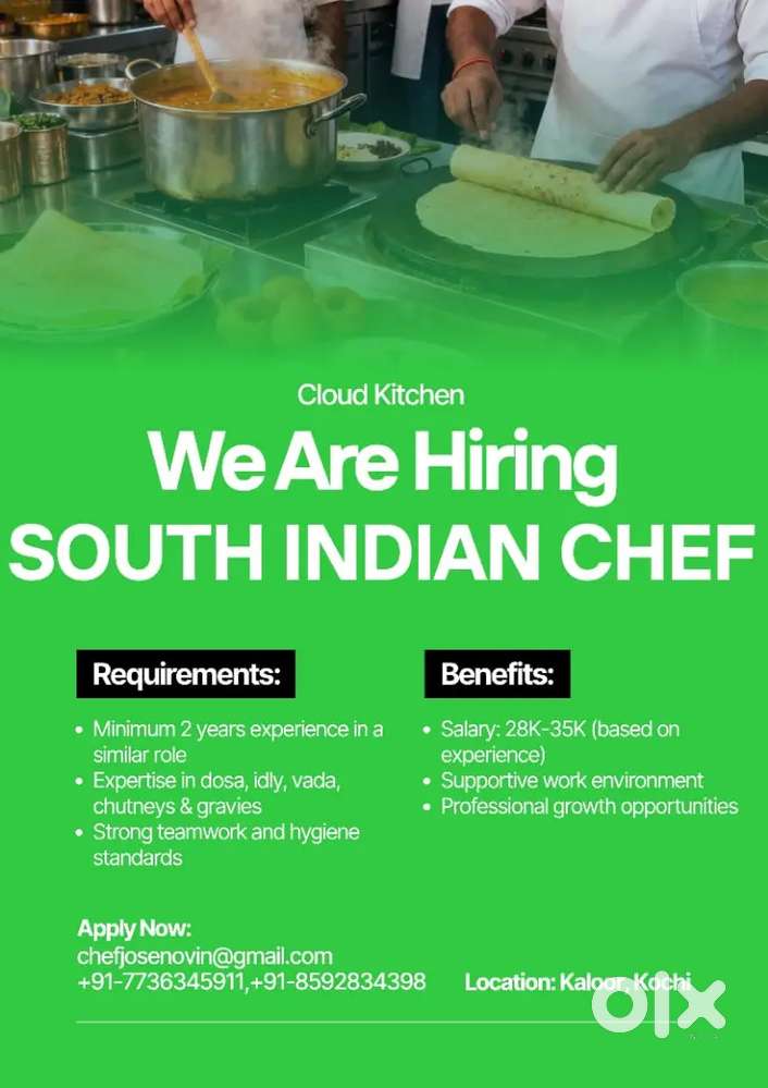 South Indian Veg Chef (CDP)